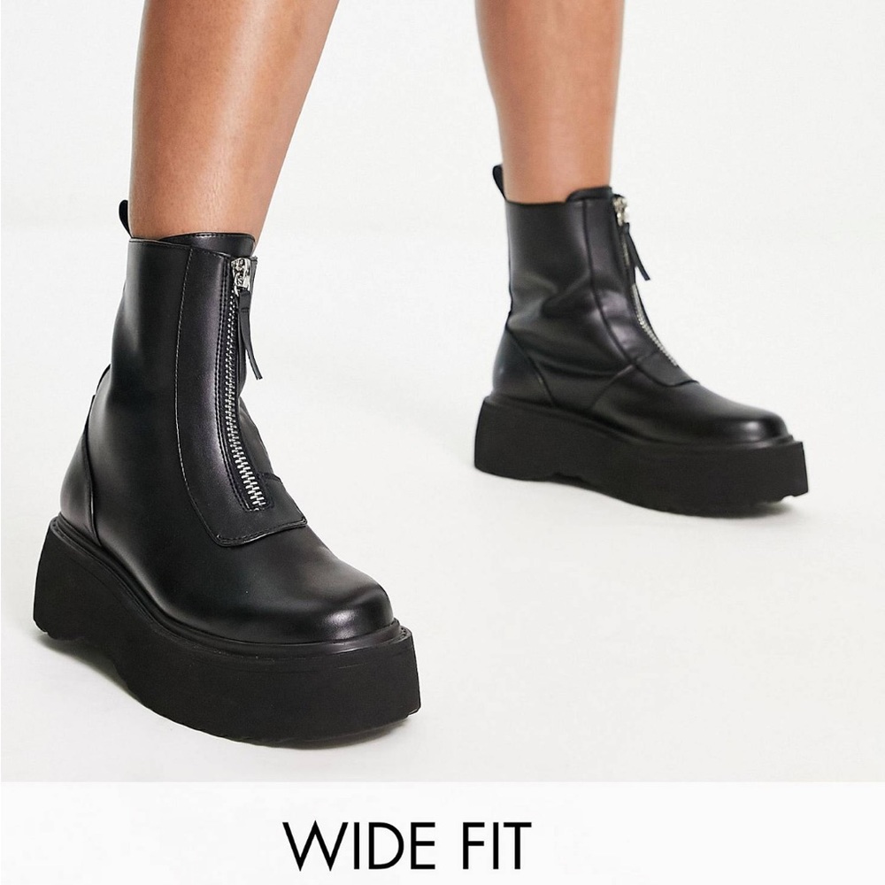 ASOS Chunky Zip Front Ankle Boot
